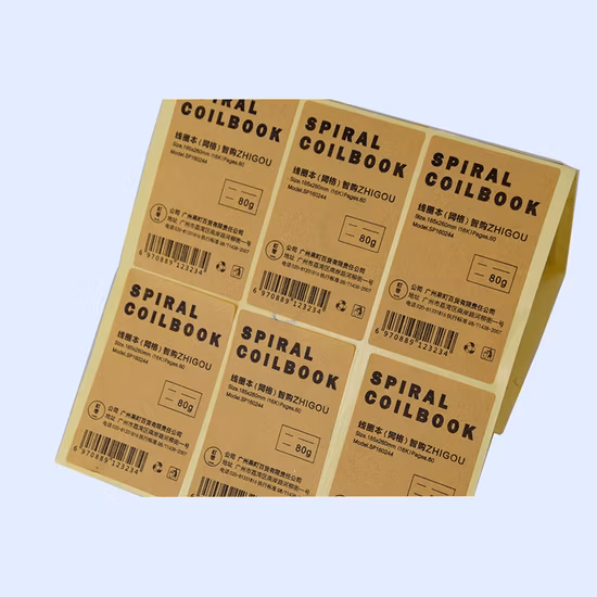 Etiqueta adhesiva impresa con logotipo personalizado barato en Guangzhou